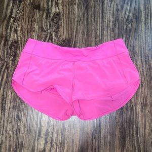 Sonic Pink Lululemon Speed Up Shorts 2.5